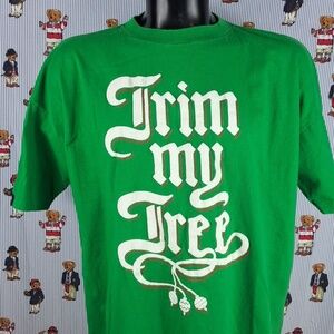 Vintage Trim my Tree one-size sleepwear oversized holiday Christmas t-shirt